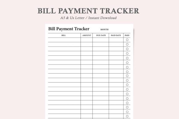 Download Monthly Bill Tracker,bill Tracker - Monthly bill tracker Collection