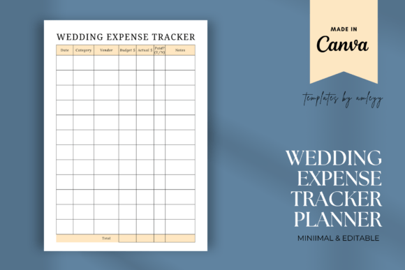 Download Free Wedding Expense Tracker | Editable - Expense Collection