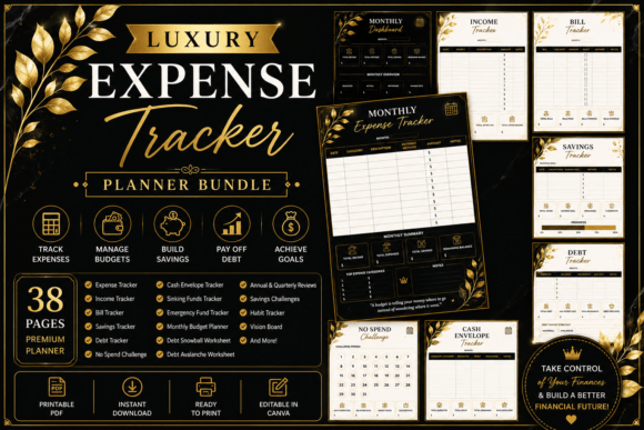Download Luxury Expense Tracker Planner - Expense Collection