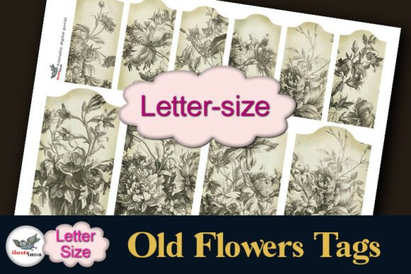 Download Vintage Floral Printable Tags Letter - Premium Resources