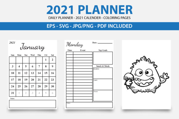 Download 2021 Planner Printable Template Graphic - 2021 planner Collection