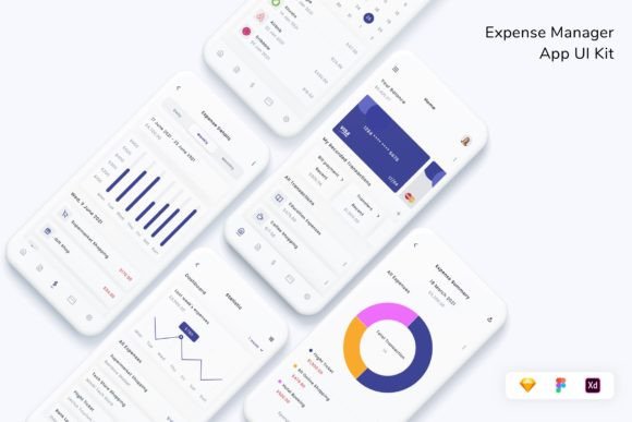 Download Expense Manager App UI Kit - Expense Collection