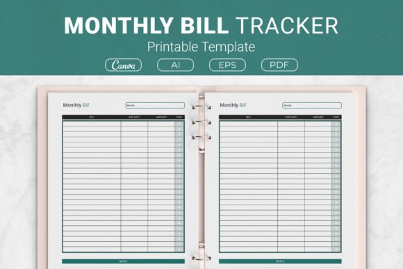 Download Monthly Bill Tracker Printable Template - Monthly bill tracker Collection