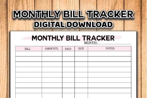 Download Monthly Bill Tracker Log | Bill Pay - Monthly bill tracker Collection