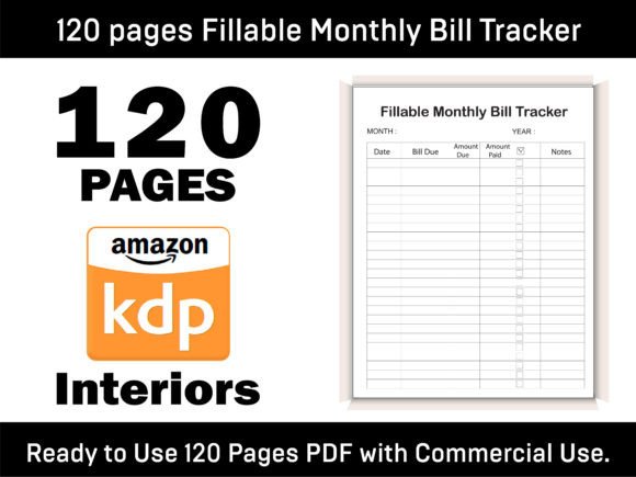 Download Fillable Monthly Bill Tracker Kdp Int-08 - Monthly bill tracker Collection