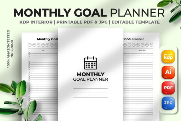 Download Monthly Goal Planner Kdp Interior - Monthly goal planner Collection